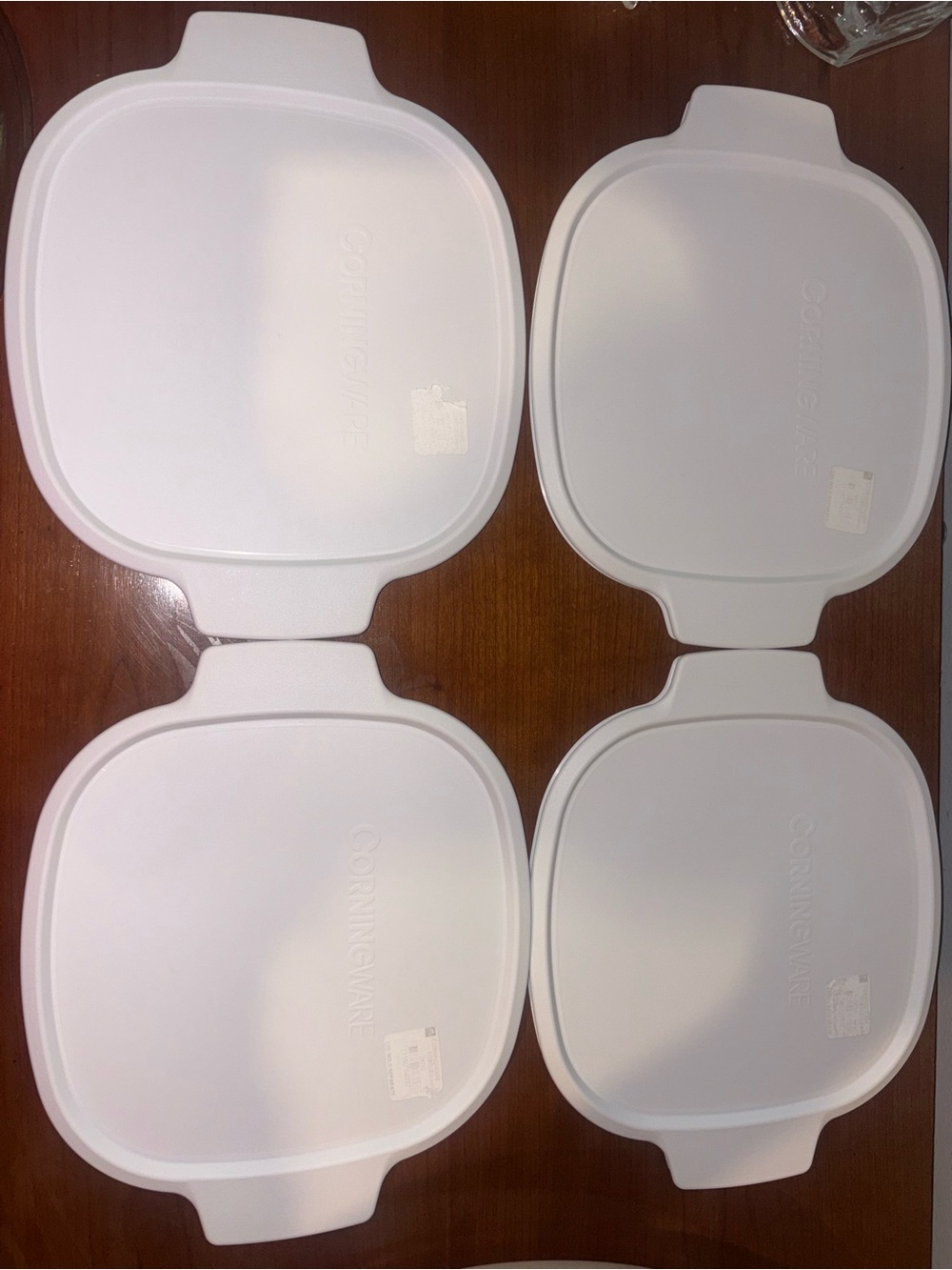 Corningware A-2-PC Square Casserole Dish White Lid Replacement Set of 4
